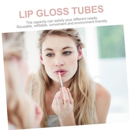 KOMBIUDA Mini Makeup Containers 4 Pcs Square Frosted Lip Gloss Tubes Lip Gloss Set for Travel