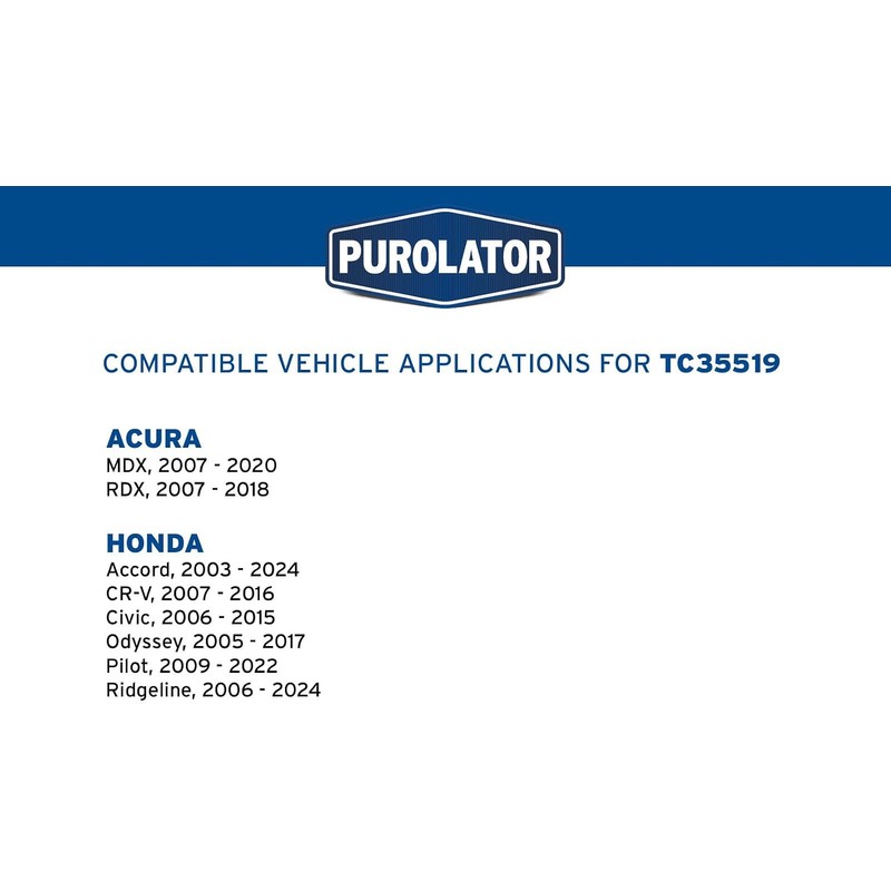 Purolator TC35519 Filtro de Aire de Cabina Tech