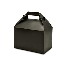 Paper Mart 10ea - 9 X 6 X 6 Midnight Black Gable Gift Box-Pkg