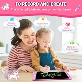 Electight 16 Inch Writing Board, Light Up Colorful Screen Doodle Board, Toddler Educational Toys for 3-9 Years Old Boys Girls, Reusable Kids Drawing Pad, Birthday Christmas Toys Gifts(Pink)