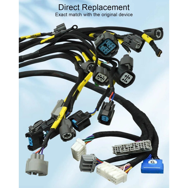 Unbranded Tucked Engine Wire Harness For 1992-2000 Honda Civic Integra