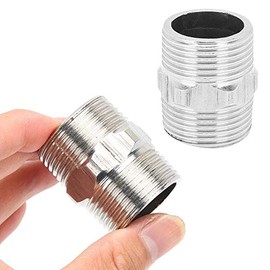 Male Thread to 1in Male Thread Hex Nipple Stainless Steel Threaded Pipe Connector 2Pcs 1in Hexagonal Nipple Threaded Pipe