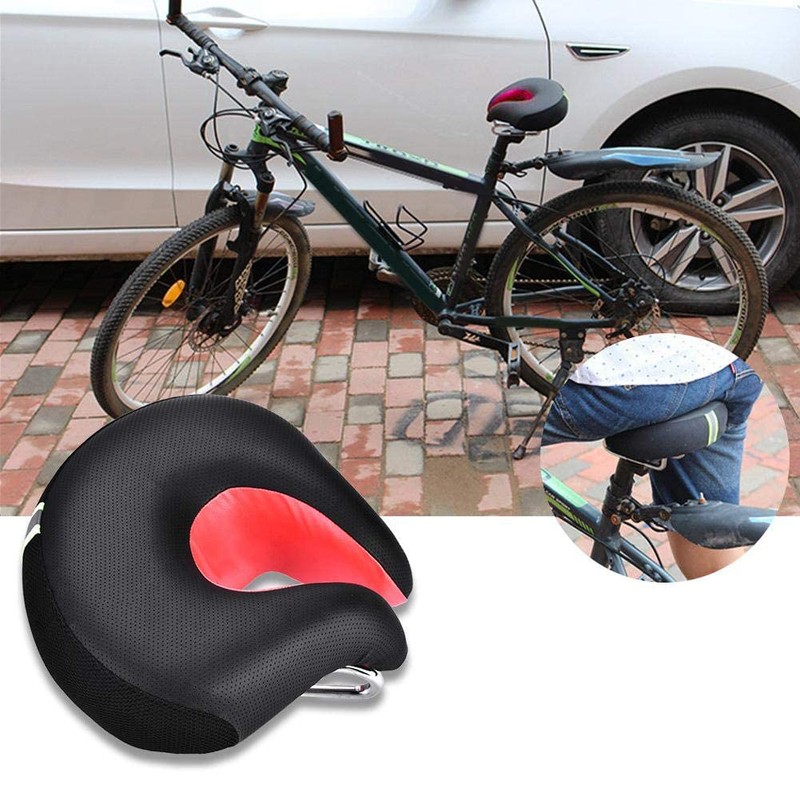 Ergonomic Mountain Bike Cycling Bicycle Split Nose Shape Saddle Cushion