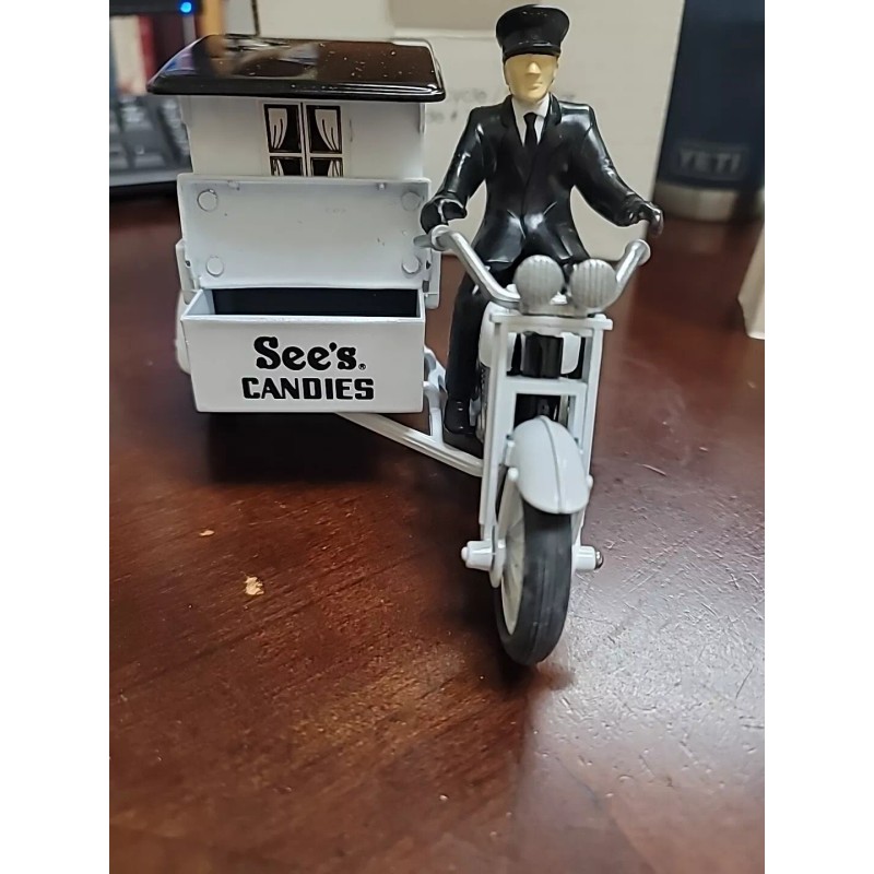 Vintage Sees Candy Diecast Harley Motorcycle And Sidecar. New. 75th