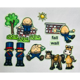Story Time Felts Humpty Dumpty Felt Figures for Flannel Board Set 15 Pieces Toddlers Preschool Nursery Rhyme