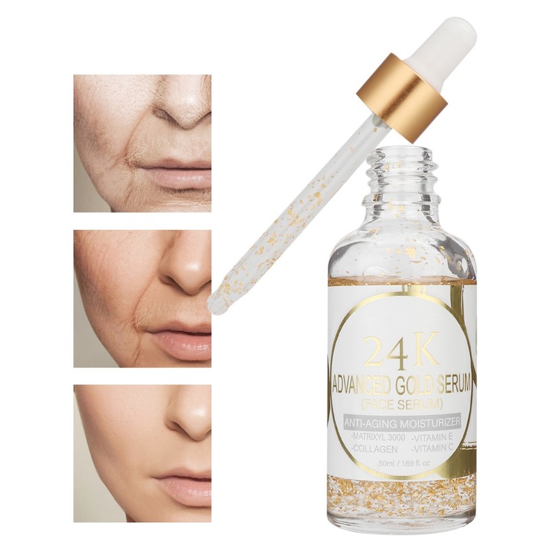 24k Gold Hyaluronic Acid Anti Aging Serum Whitening Vitamin C