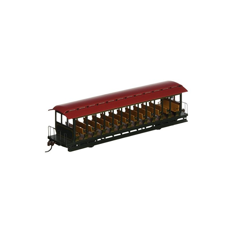 Bachmann Trains Jackson Sharp Open-Sided Excursion Car - Green and