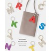 [Slip-on] Keychain (JK-1401 Alphabet Keychain, Medium, Yellow), One Size