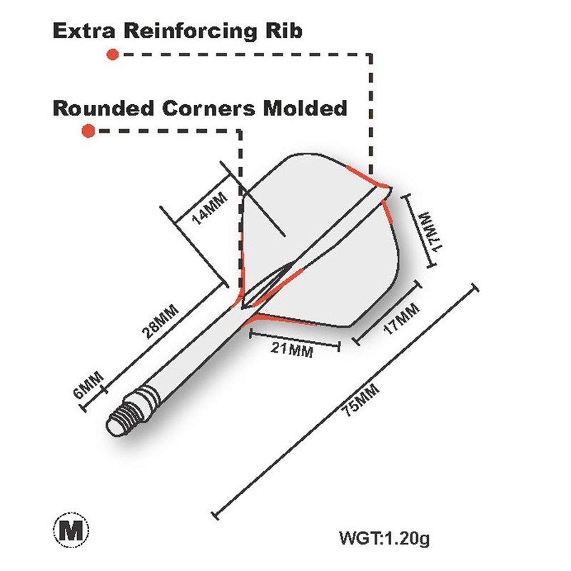 CUESOUL ROST Series Integrated Shaft Flight Standard Shape M, Set