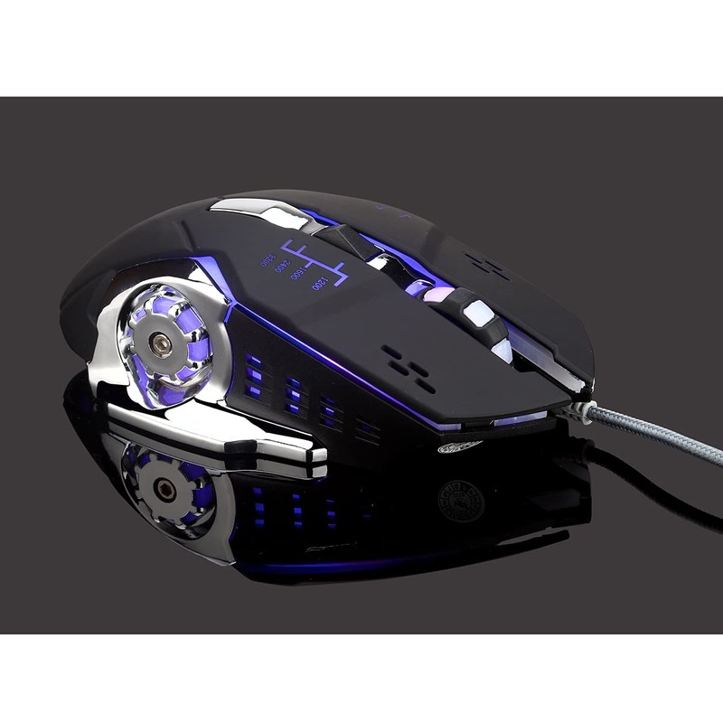 Lazos L-MSG6-B Optical USB Wired Gaming Mouse Black