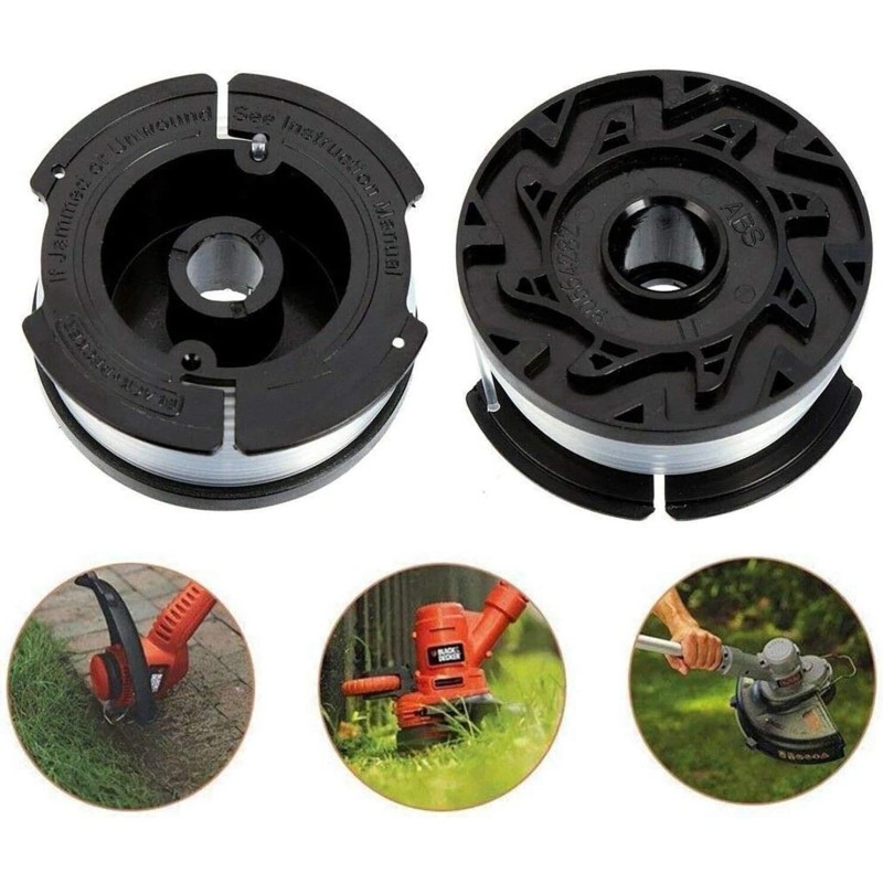 For BLACK+DECKER Replacement Trimmer Spool 1 Pack & Cap &