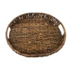Birdrock Home Handwoven Abaca Serving Tray Set Woven 2Pc Set