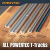 POWERTEC 48-Inch Aluminum Miter T-Track, 1 PK, For Benchtop Table