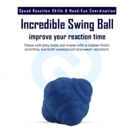 Splay Training Reaction Ball with 6 Sides | Used for Hi-Bounce Agility Trainer | Speed Reaction Skills & Hand-Eye Coordination, Improve Speed Awareness For your Routine Practice Red Color