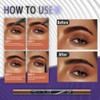 Pinkiou Microblading Eyebrow Pen, 2-In-1 Waterproof Eyebrow Pen, Dual-Ended Eyebrow