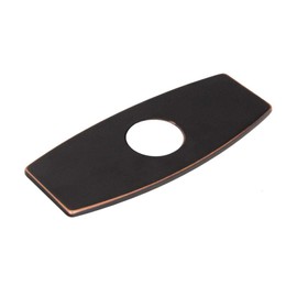 Wovier Faucet Plate,Oil Rubbed Bronze Sink Hole Cover Plate,6" Escutcheon Plate 304 Stainless Steel Deck Plate for 1 or 3 Hole Bathroom or Kitchen Sink Faucet Mixer Tap,Black