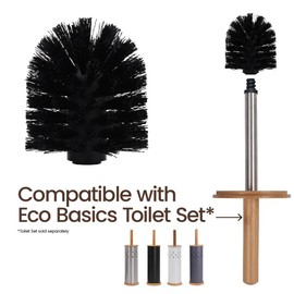 White Magic Eco Basics Toilet Brush Head, Black