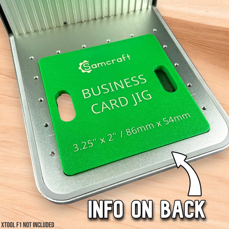 Samcraft Business Card Jig for xTool F1 Laser Engraver -