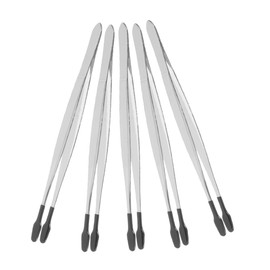 Baluue 5pcs Stainless Steel Tweezers for Stamp Collecting Handling and Eyelash Application Compact and Portable Crafting Tools for Collectors and Projects