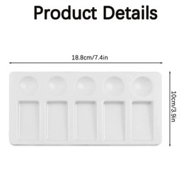 Watercolor Palette, Paint Palettes for Painting Rectangular Mixing Tray 10 Well Painting Palette Paint Mixing Palette Flat Gouache Wet Palette Watercolour Paint Palette for Watercolor Oil Art Painting