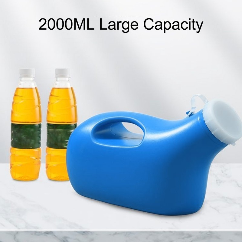 Urine Bottle for Men Elderly 2000ml Long Tube Spill Proof