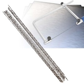 12PCS Scroll Saw Blades, Wood Saw Blades, Spiral Teeth Wood Metal Plastic Cutting High Carbon Steel, 5.12 Inch, for Wood Metal Plastic Cutting Sawing Carve (1# Saw Blade)