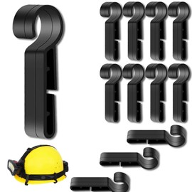 WJSHANYING Headlight Clip for Helmets, Set of 12, Black, Helmet Light Clip, Helmet Headlight, Fixed Headlight, Helmet Holder, Lightweight, Universal for Work, Camping, Climbing