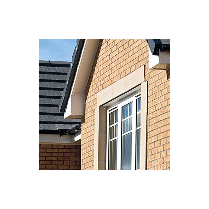 White, 150mm UPVC Ogee Fascia Capping 9mm 5m Length Cellular