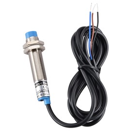 Heschen M12 Inductive Proximity Sensor Switch, LJ12A3-4-Z/BX, Detector 4mm, 10-30VDC 200mA, NPN Normally Open(NO), Non-shield Type, 3 Wire, 5PCS