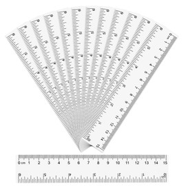 12 Pcs 15cm Rulers, 6 Inch Clear Plastic Ruler Straight Shatterproof Transparent Rulers Measuring Tool for Office Student Kids Teacher