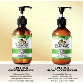 Aliver 3in1 Hair Growth shampoo & Conditioner With Biotin, Batana Oil, Rosemary Oil