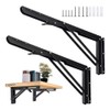 Escuadra Metálica Plegable de Pared, Ménsulas Reforzadas, Soporte Abatible Plegable