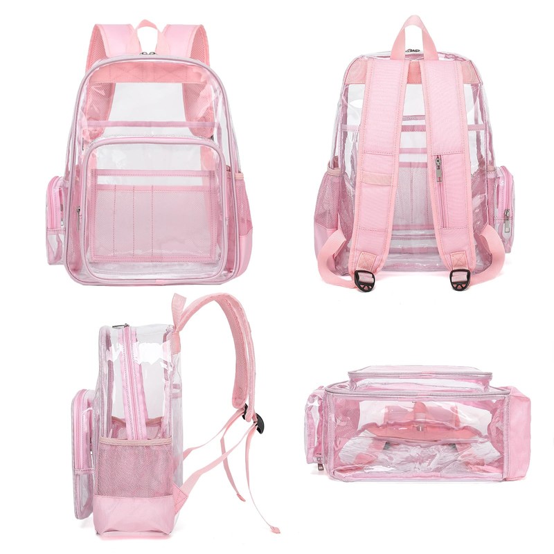 Mimfutu Heavy Duty Clear Backpack School Backpack, PVC Transparent Backpacks
