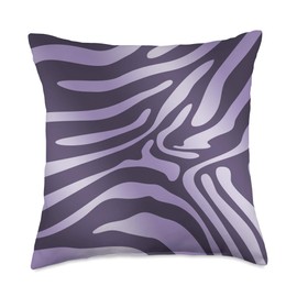 Animal Pattern Cool Accessories & Phone Cases Dark Purple Zebra Pattern/Safari Print/Shining Imitation Throw Pillow, 18x18, Multicolor