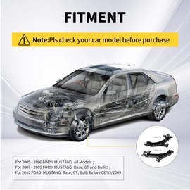 KAYULONE Front Lower Control Arms K80726 K80727 Compatible with 2005-2010 Ford Mustang