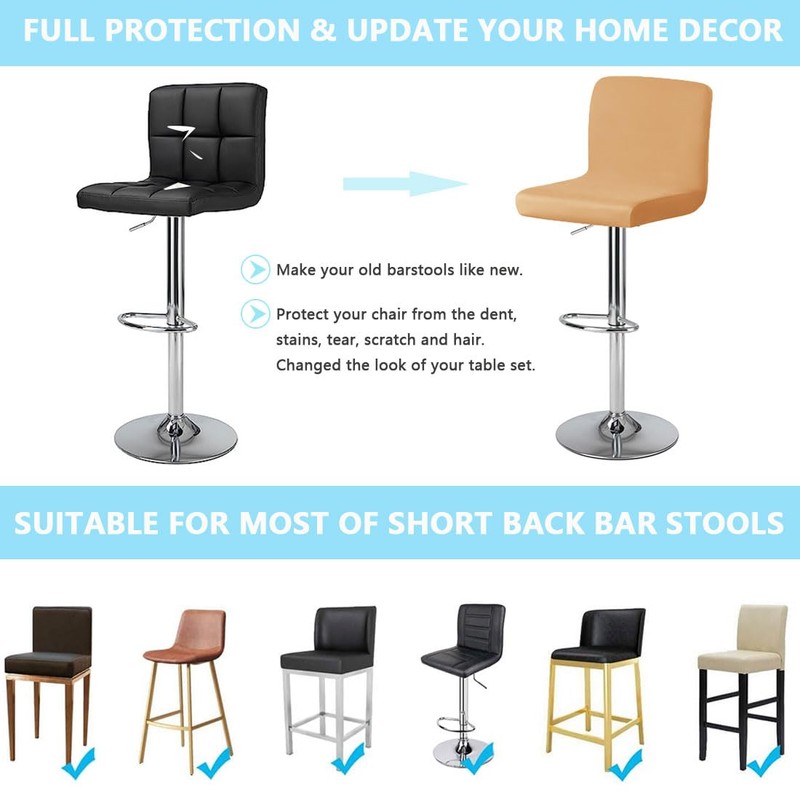 Bifaunvogel Bar Stool Cover with Back Waterproof Dining Room Square