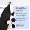 DOORES I Tip Hair Extensions Human Hair, Natural Black 50g/100s