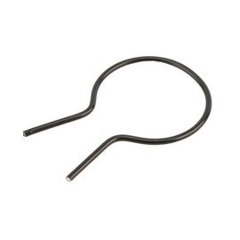 EZ Twist 2 1/2" (2 3/8" OD) x 8 Gauge Preformed Steel Tie Wire - Fence Ties - 100 Pack (Black Vinyl Coated)