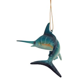 Colorful Swordfish Christmas Ornament, Holiday Décor, Nautical Theme, 6 Inches