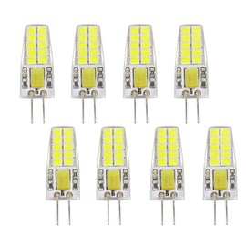 Edearkar 5W G4 LED Light Bulbs(8 Pack) AC/DC 12V Bi-Pin Base Ceiling Recessed Puck Light Bulb LED Replacement Halogen Bulb 50W Equivalent,360 Degree Beam Angle,6000K Daylight White