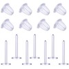200 Pairs Clear Earrings, Clear Plastic Earring Backs for Sports,