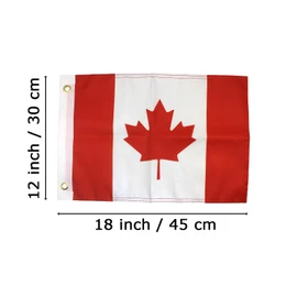 Canada 3PCS Boat Flags Boating Sailing National Small Flag Banner for Boat (Canada)
