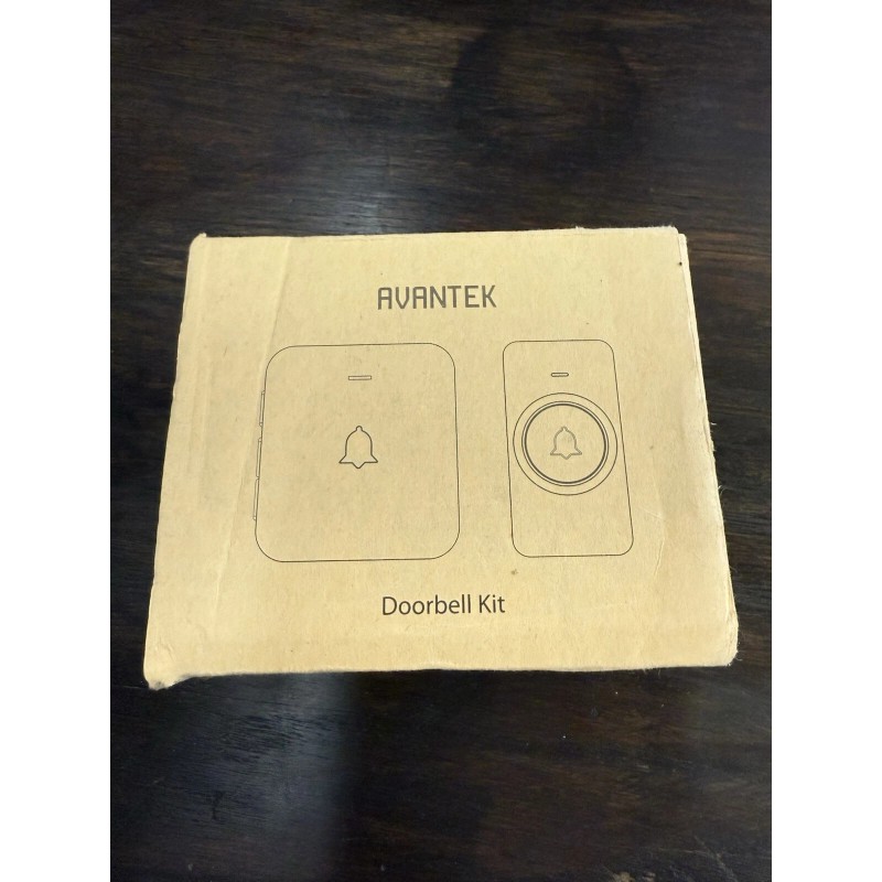 AVANTEK Wireless Door Bell, AVANTEK Mini Waterpoof Doorbell Chime Black