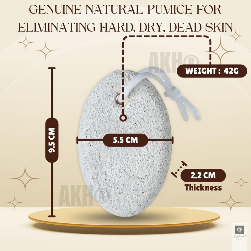 AKH AKH? Natural Pumice Stone | White Callus Remover Natural