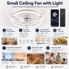 Bladeless Ceiling Fan with Light, 20 Inch Low Profile Flush