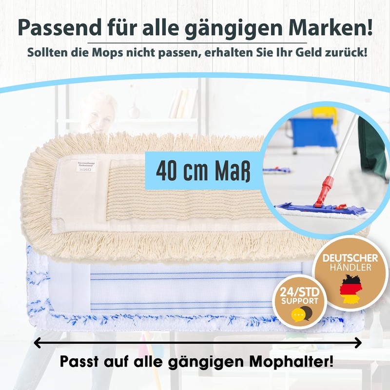 Mop cover mop set, microfibre – made in Germany –