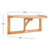 Safavieh PAT7045A Outdoor Collection Owens Natural teak wood Balcony Hanging