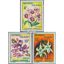 Prophila Collection Madagascar 504-506 (Complete Edition) Mint NH 1963 Orchids (Stamps for Collectors) Plants / Mushrooms