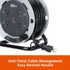 Link2Home 40 Ft. Retractable Extension Cord Reel with 3 Outlets