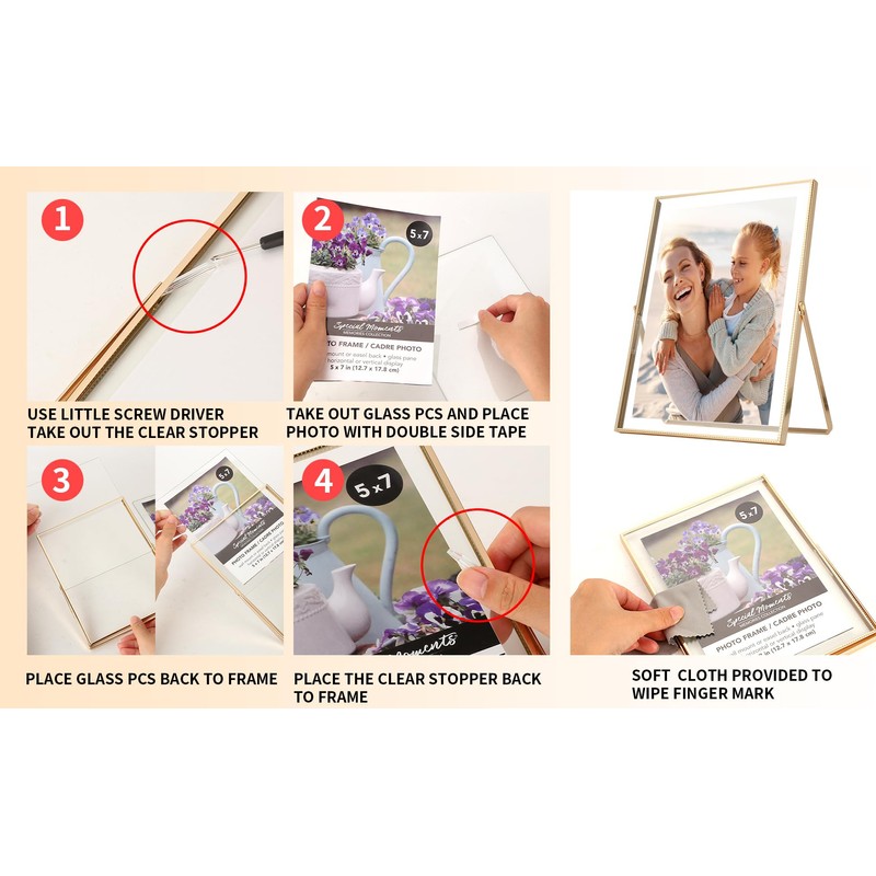 Silver 4x 6'' Floating Frame Set of 2, For Photo